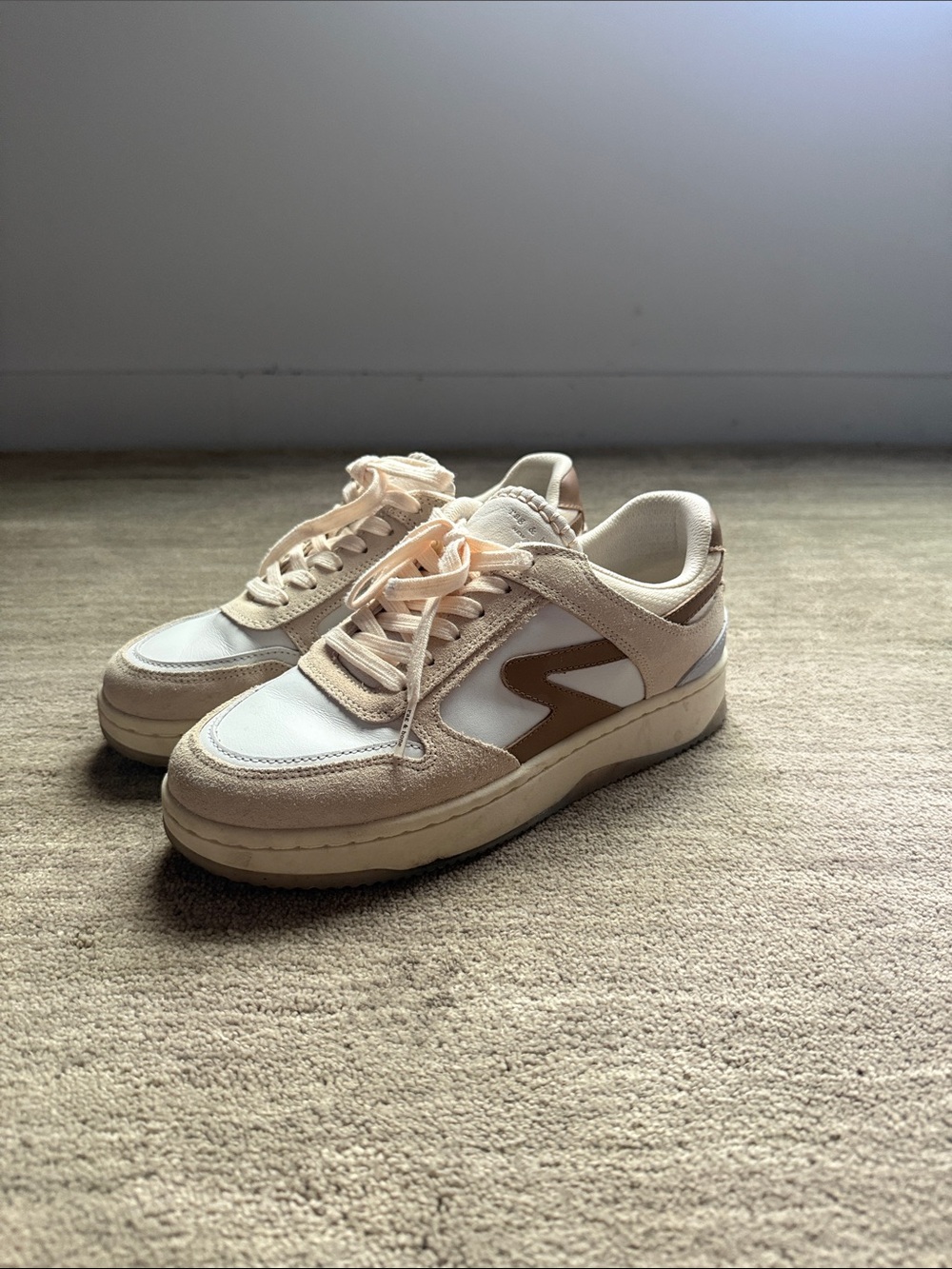 Rag and bone ortholite chunky skater neutral colored sneakers